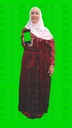 An Egyptian woman checking her mobile phone happily and enthusiastically. holding the mobile and recommending using an application or service