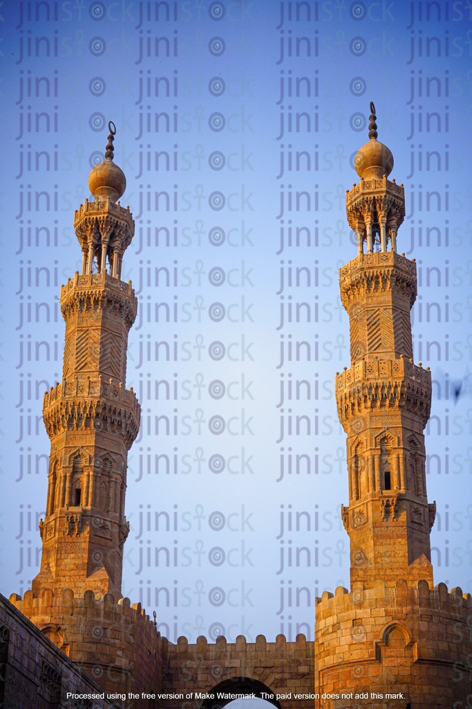 minarte for islamic mosque in old cairo