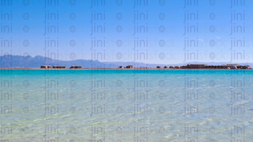The blue lagoon beach  in Dahab in South Sinai Egypt.