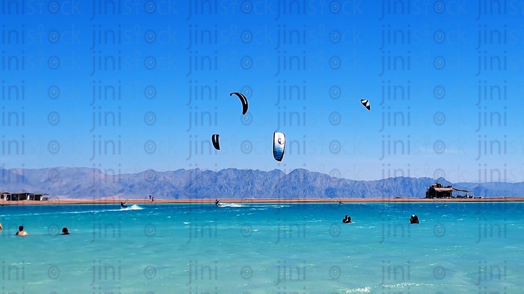 The blue lagoon beach in Dahab in South Sinai Egypt.