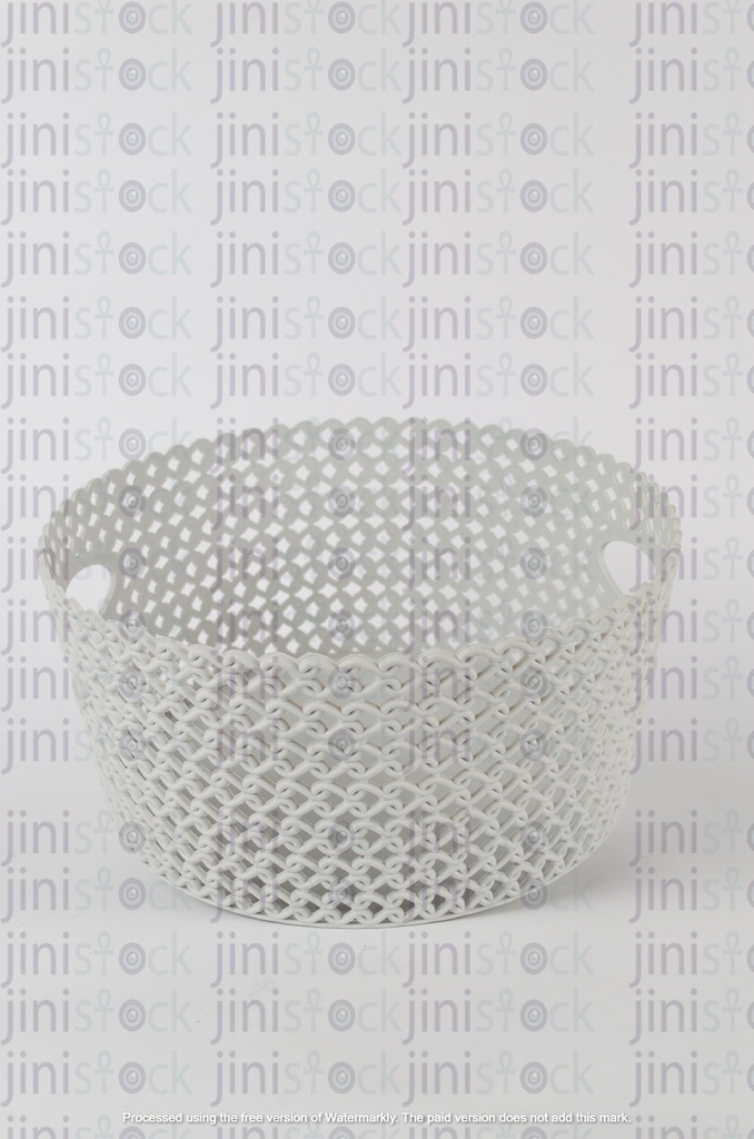 White plastic basket