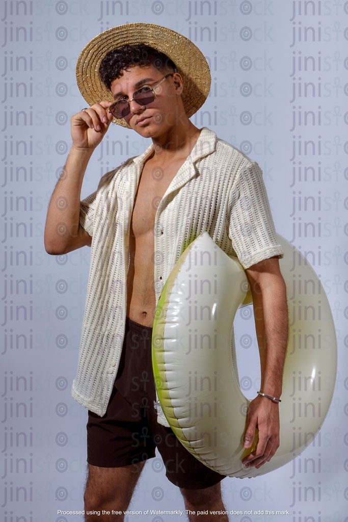 Egyptian man wearing hat in the summer