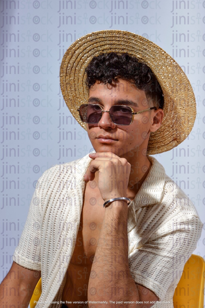 young Egyptian man wearing hot and sun glass