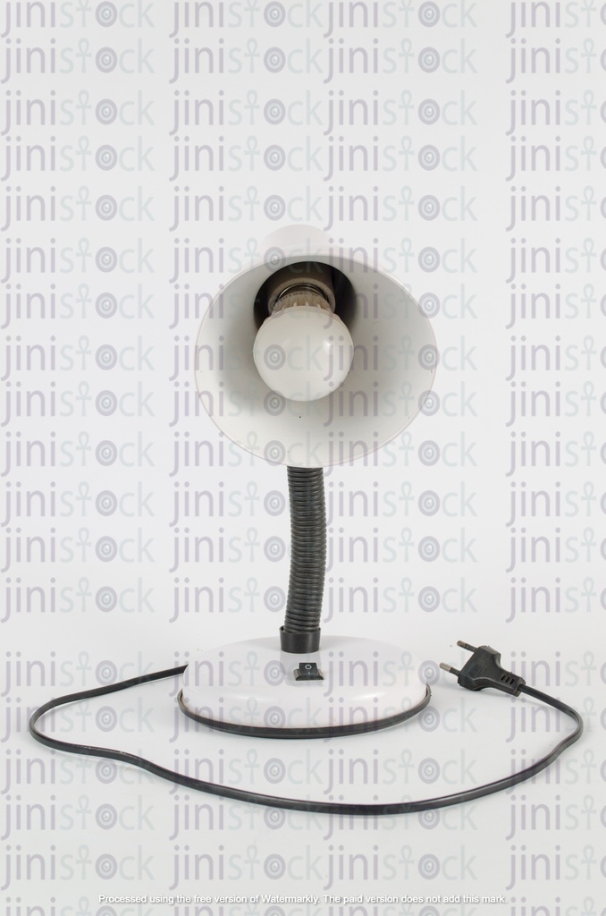 White desk lamp - front view
