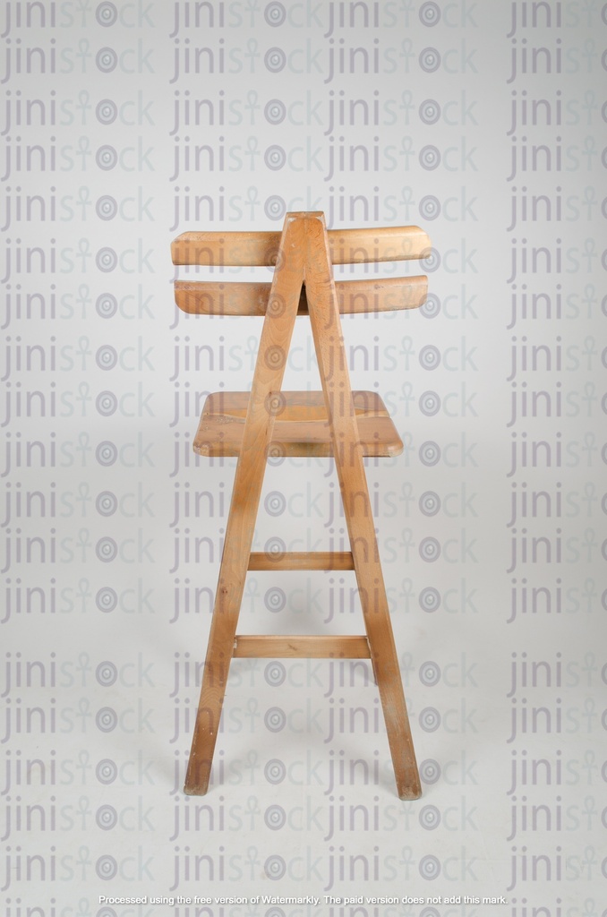 Long wooden chair - back view 