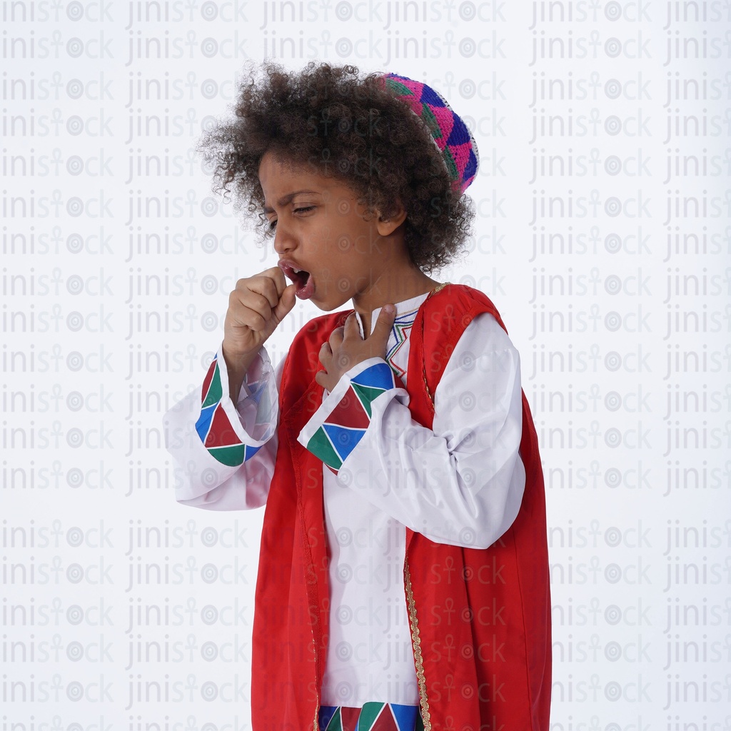 Nubian boy coughing