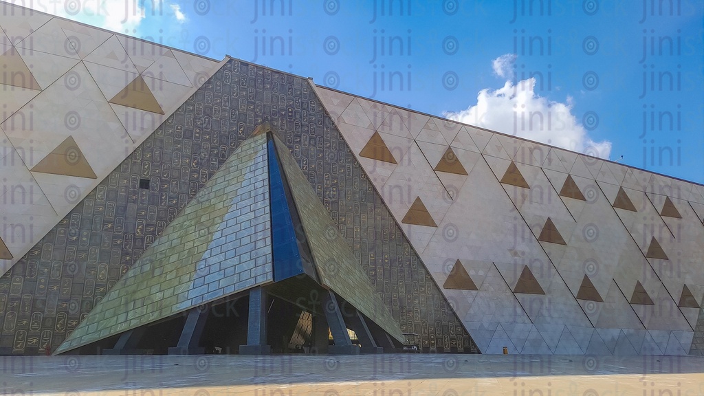 The Grand Egyptian museum in Ramayah, Giza Egypt from outside