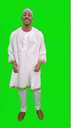nubian egyptian man dancing in a green screen