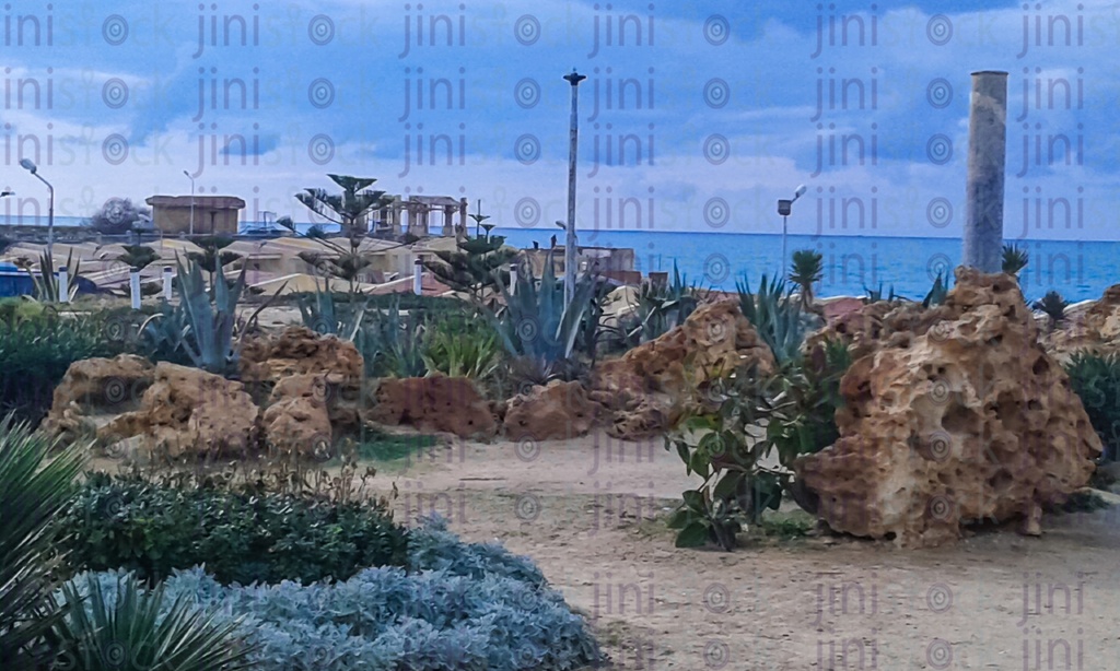 One of the parks overlooking the Alexandria Sea.