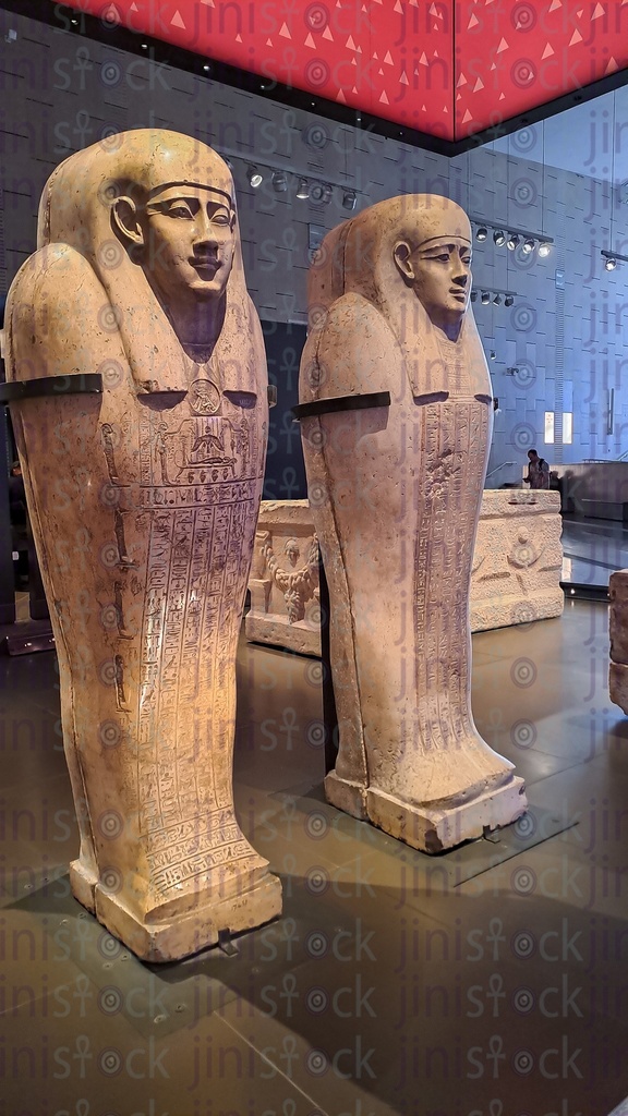 The mummies of ancient Egyptians or pharaohs are in the Grand Egyptian Museum in Egypt in Ramaya Square.