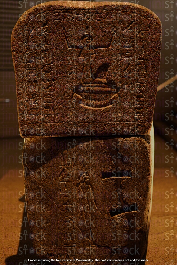 An ancient tablet or artifact, from the ancient Egyptian civilization