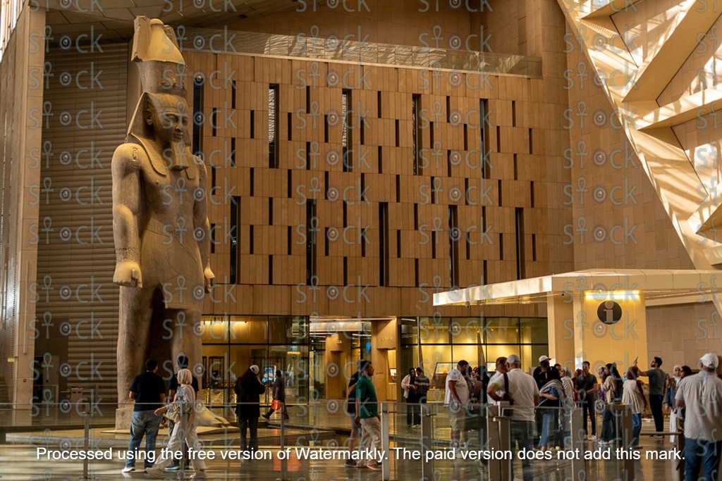 Statue of Ramses II in the New Egyptian Museum