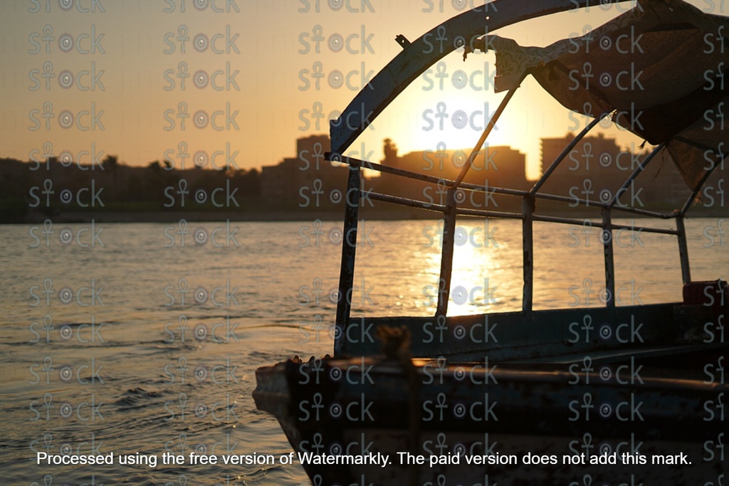 Sunset with a felucca on the Nile