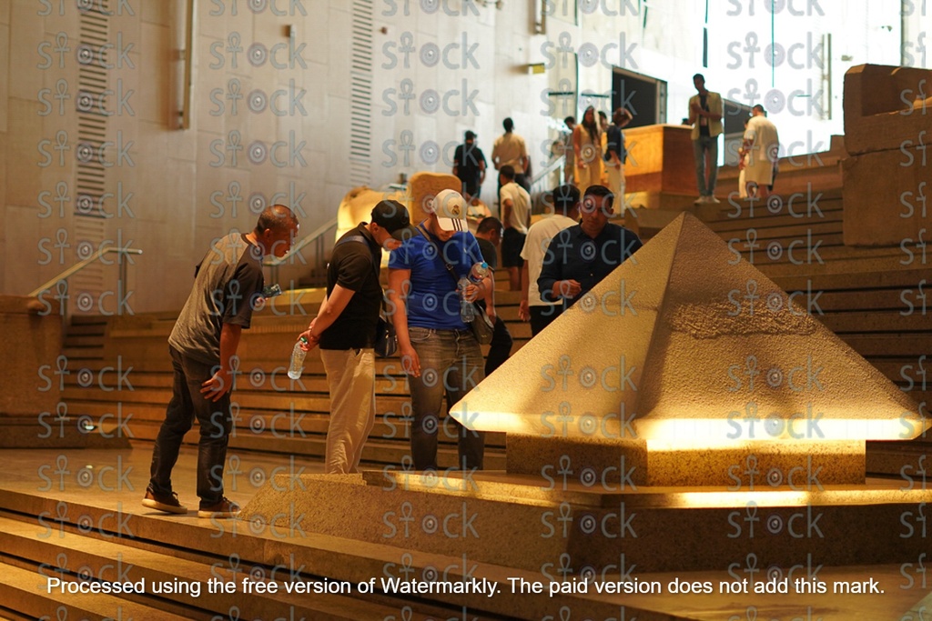 Tourists at the New Egyptian Museum