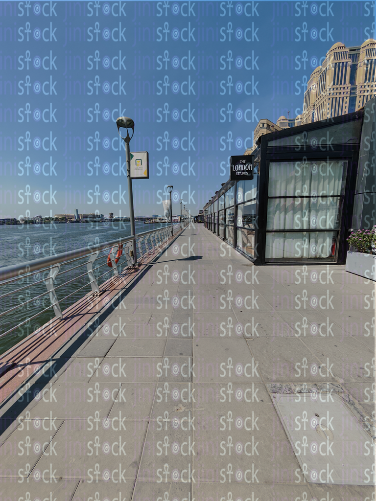 Modern buildings on the banks of the Nile