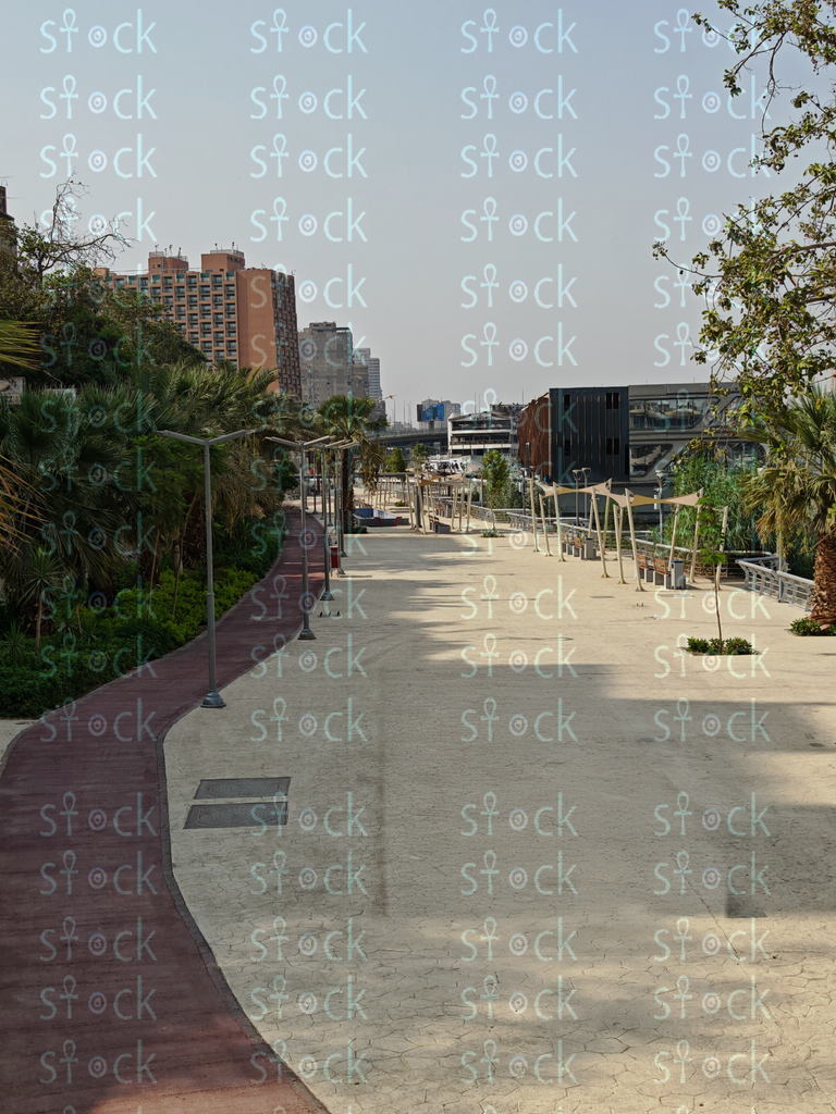  ممشى اهل مصر محاط بالاشجار