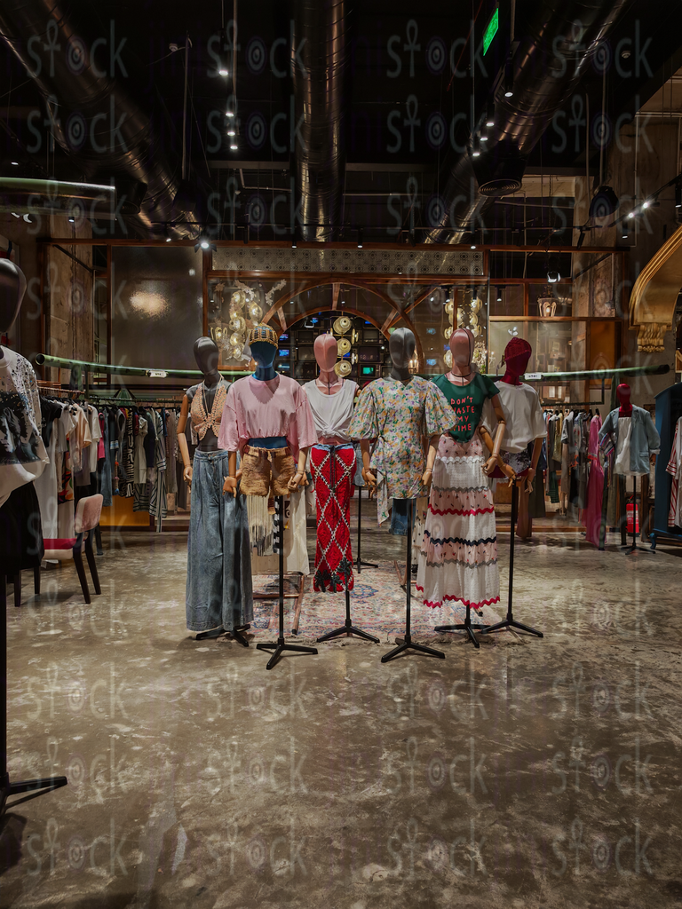 A collection of bohemian fashion outfits