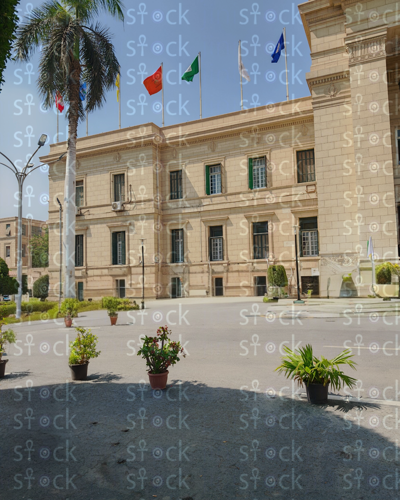 الاعلام ترفرف فوق مبنى الجامعه