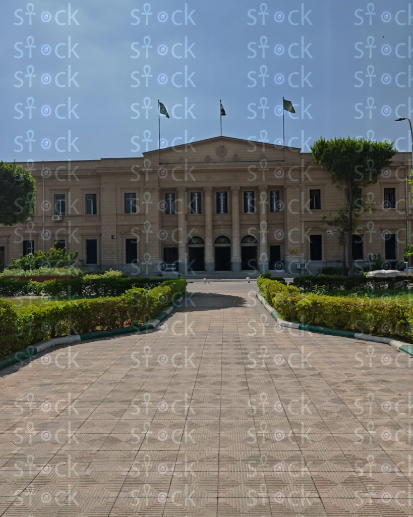 The square leading to the main building of the Faculty of Law is decorated with trees