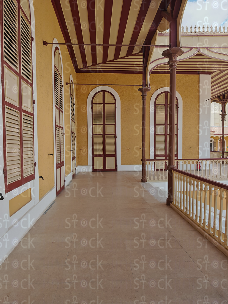 Shaded Walkway inside De Lesseps House