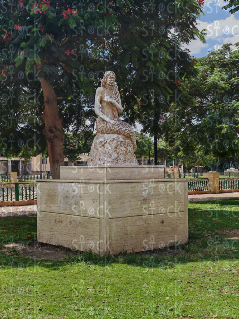 The mermaid statue in Ismailia
