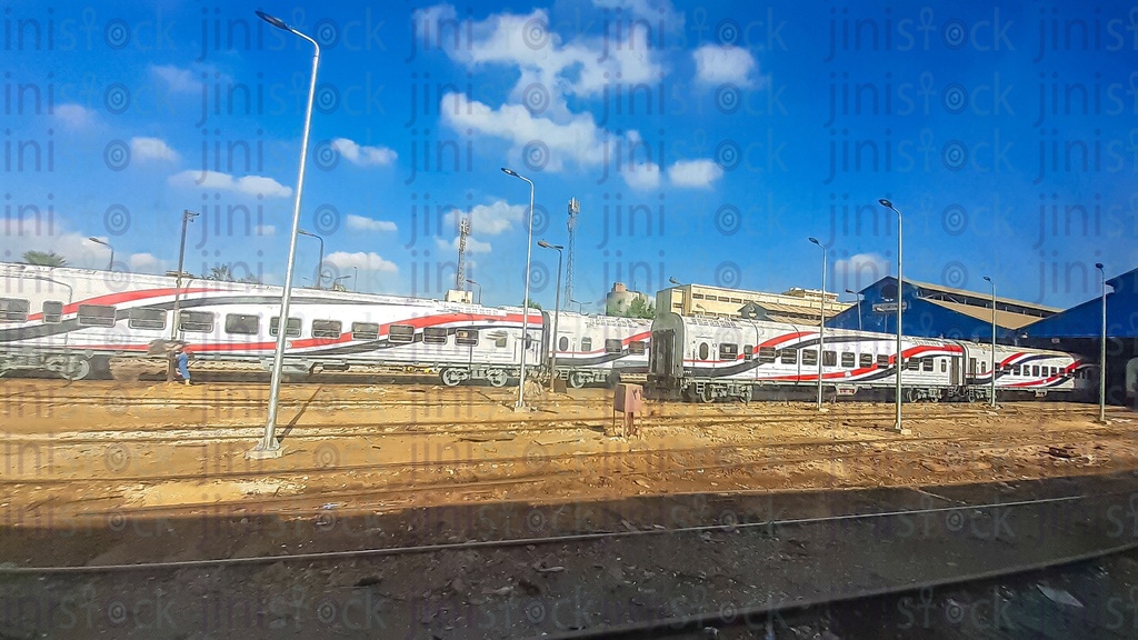 Trains in Misr train station
