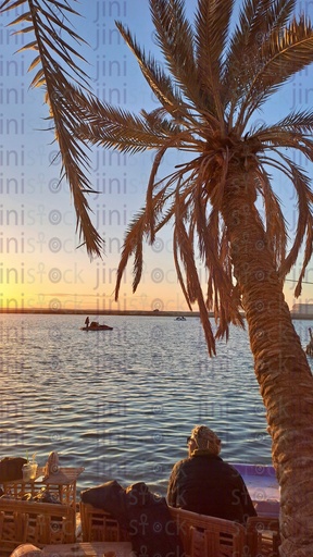 Fatnas Lake in Siwa Oasis at sunset