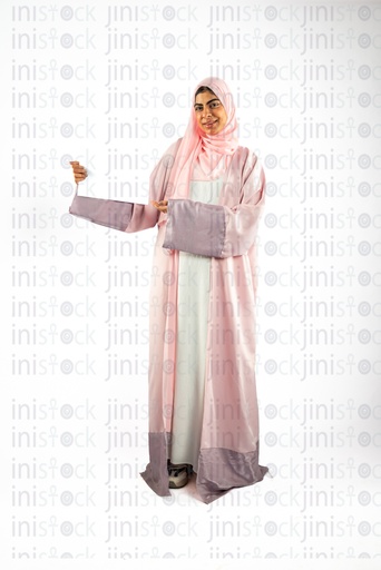 khaliji arab saudi woman from gulf holding white sign