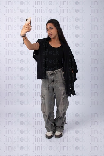 Egyptian young woman taking a selfie
