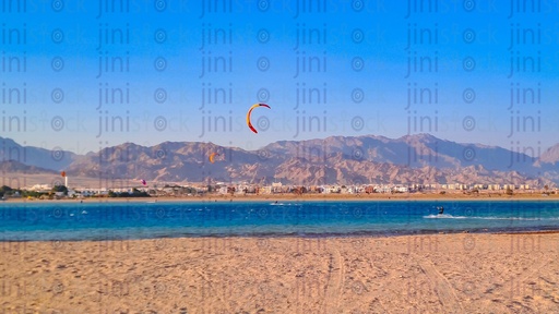 Lagoona beach and kite surfing in Dahab South Sinai Egypt