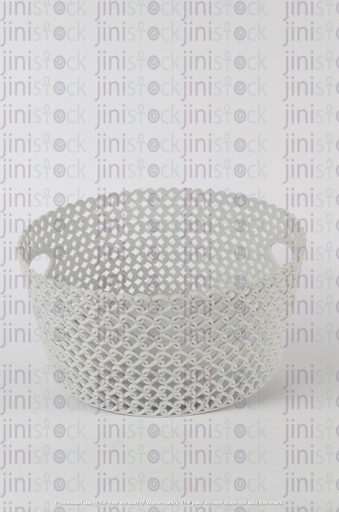 White plastic basket