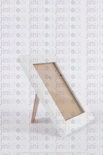 White frame photo frame - side view 