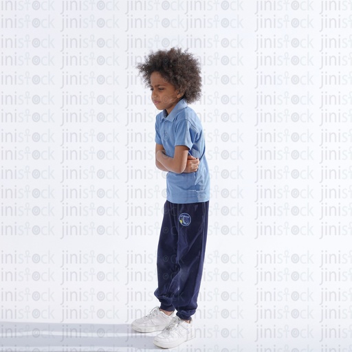 little school boy with stomach pain sick