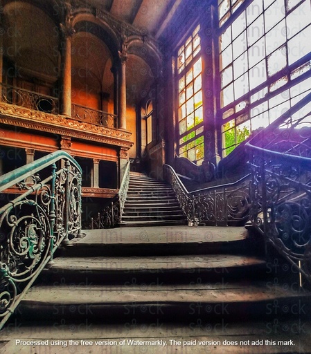 stair case inside an old palace