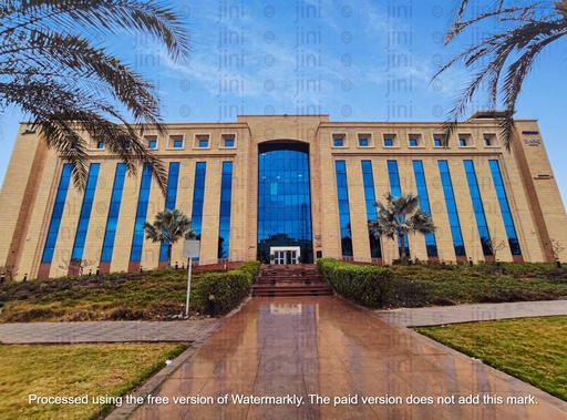 the entrance of administration building modern