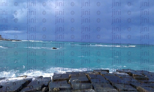Alexandria sea, big rocks and blue sky - Alexandria Corniche