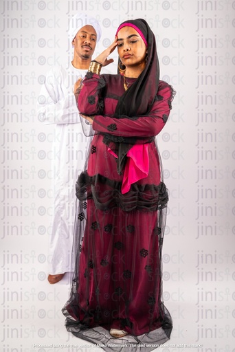 nubian man and woman Egyptians having a spouse fight