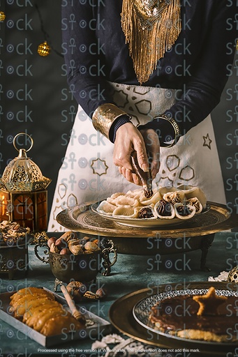 Qatayef stuffed with chocolate