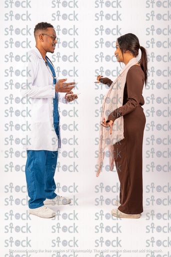 Nubian doctor mother in discussion