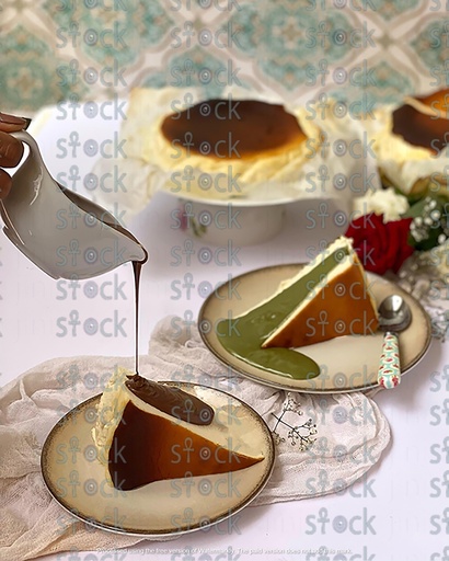 San Sebastian Chocolate and Pistachio Cheesecake