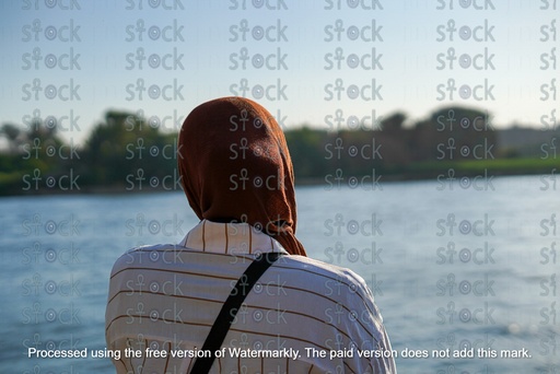 Girl contemplating the Nile