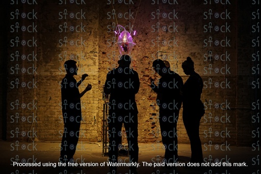 Interactive art experience in the dark