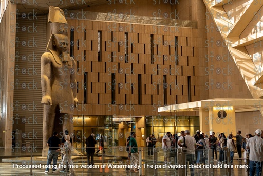 Statue of Ramses II in the New Egyptian Museum