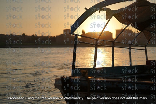 Sunset with a felucca on the Nile