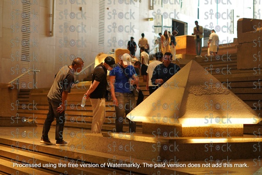 Tourists at the New Egyptian Museum