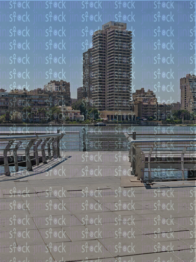 Hilton Hotel overlooking the Nile and the Ahl Masr Promenade 