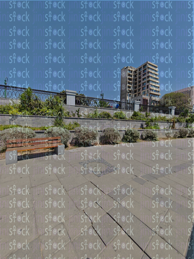 Seating area inside the walkway