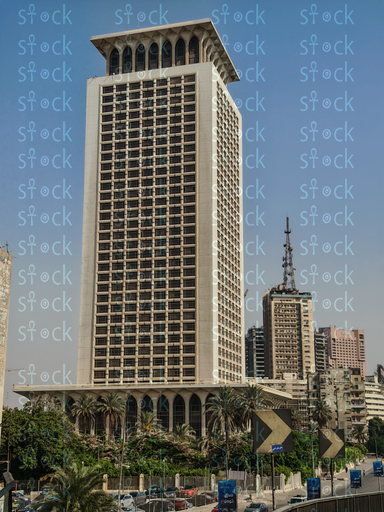 The Ministry of Foreign Affairs is surrounded by plants and palm trees
