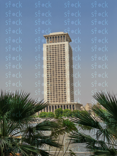 The Ministry of Foreign Affairs is surrounded by trees and the Nile in front