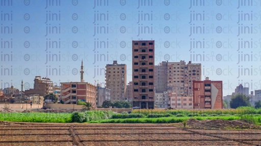 الأراضي الزراعية والمباني في الريف المصري